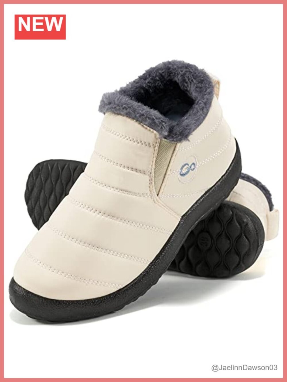 Snow Boots Women Winter Fur Lined Ankle Booties Waterproof Slip On Lightweight